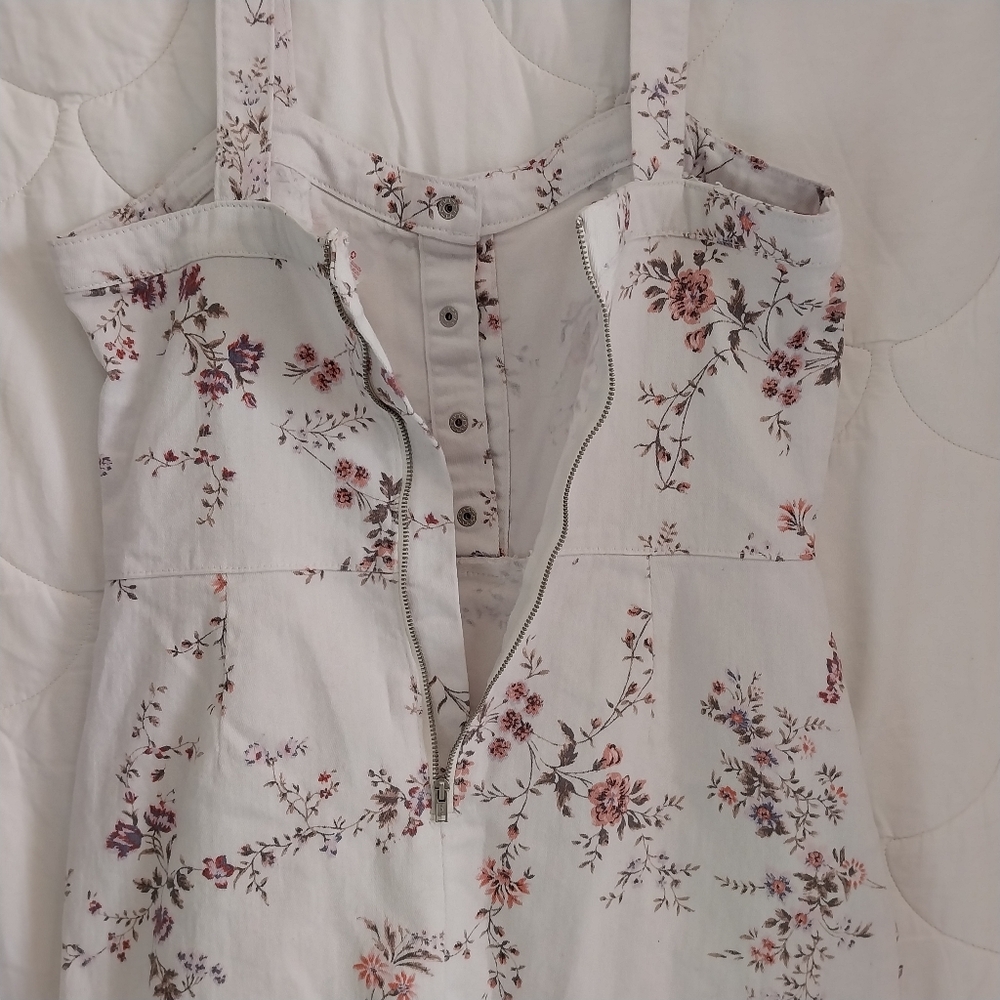 NoBo No Boundaries Juniors (Girls) 11-13 Large Floral White Demin Summer Dress - Picture 11 of 13